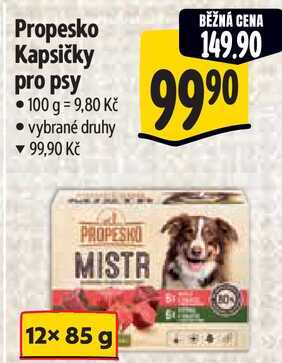 Propesko Kapsičky pro psy, 12x 85 g