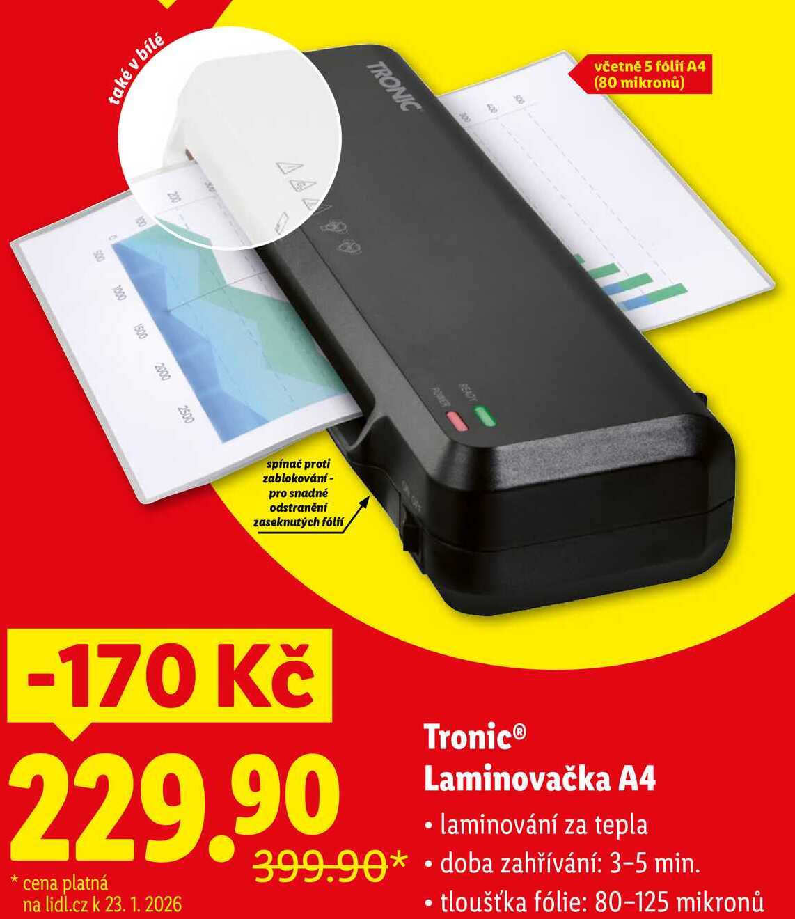 Tronic Laminovačka A4