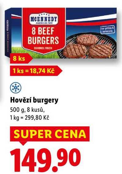 Hovězí burgery, 500 g