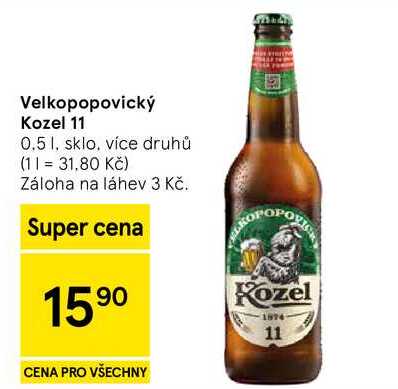 Velkopopovický Kozel 11, 0.5 l
