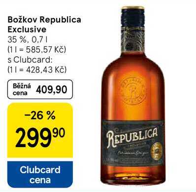 Božkov Republica Exclusive 35 %, 0,7 l