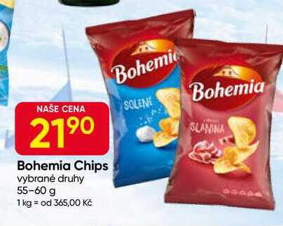 Bohemia Chips vybrané druhy 55-60 g 