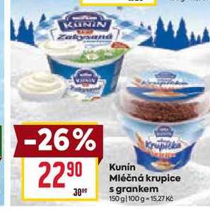 Kunin Mléčná krupice s grankem 150 g