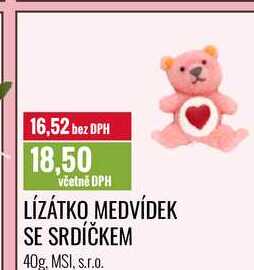 LÍZÁTKO MEDVÍDEK SE SRDÍČKEM 40g