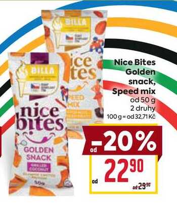 Nice Bites Golden snack, Speed mix od 50 g