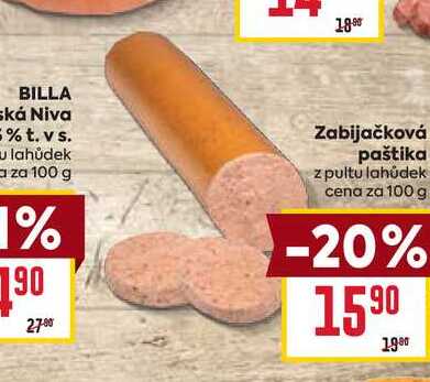 Zabijačková paštika z pultu lahůdek cena za 100 g