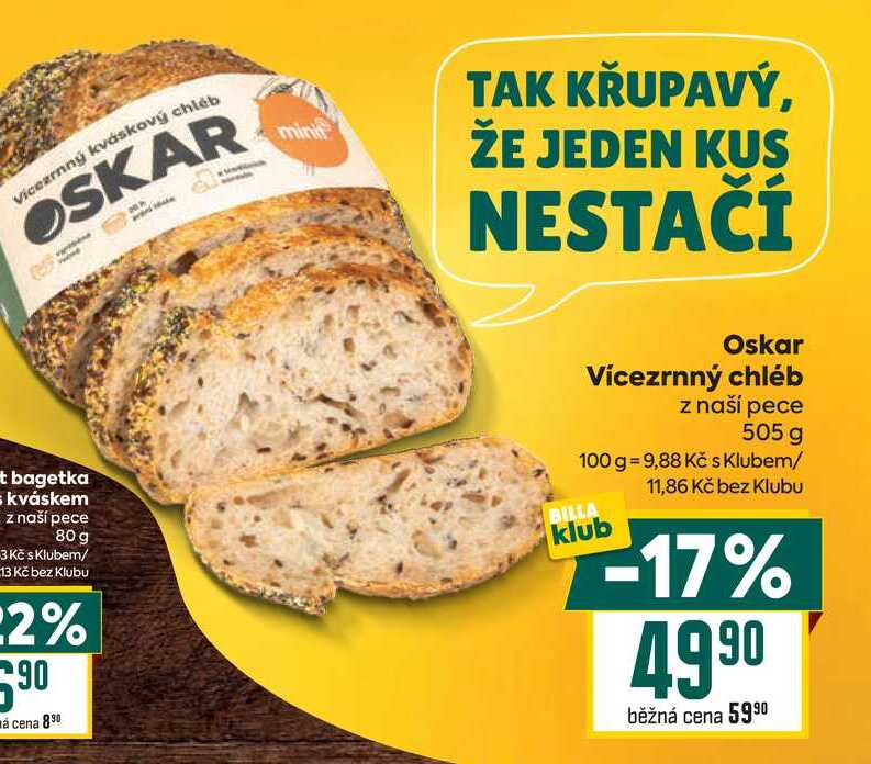 Oskar Vícezrnný chléb z naší pece 505 g