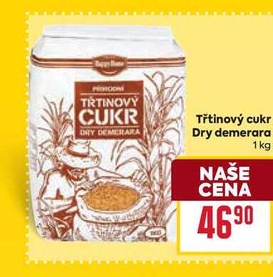 Třtinový cukr Dry demerara 1 kg