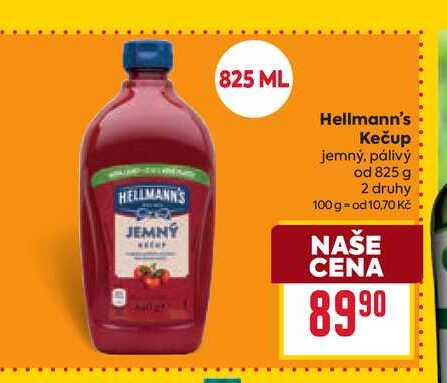 Hellmann's Kečup jemný, pálivý od 825 g
