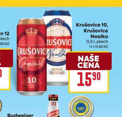 Krušovice 10 0,51, plech 
