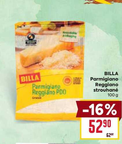 BILLA Parmigiano Reggiano strouhané 100 g 