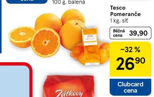 Tesco Pomeranče, 1 kg, síť  