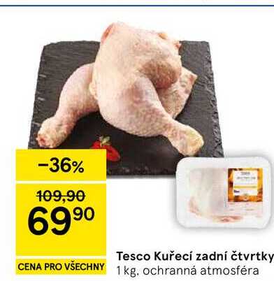Tesco Kuřecí zadní čtvrtky, 1 kg