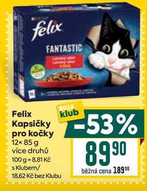 Felix Kapsičky pro kočky 12x 85 g