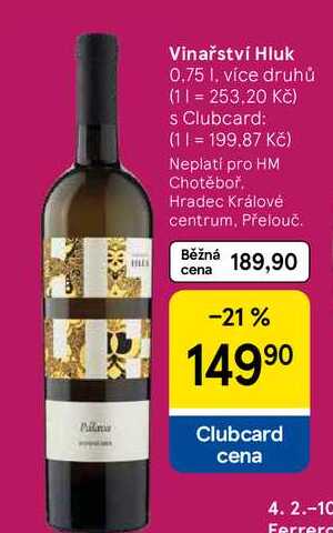 Pil Vinařství Hluk, 0,75 l, více druhů  