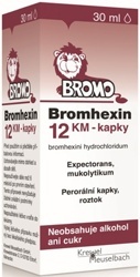 Bromhexin KM 12 mg/ml perorální kapky, roztok 30 ml