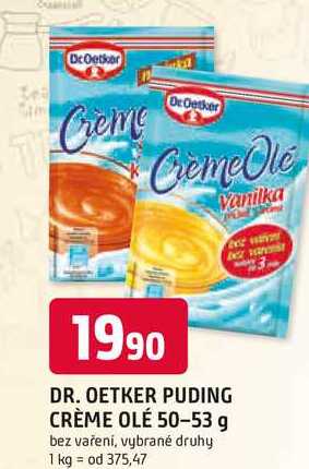 DR. OETKER PUDING CRÈME OLÉ 50-53 g 