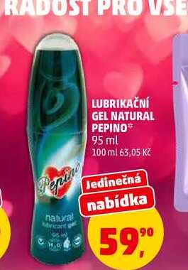LUBRIKAČNÍ GEL NATURAL PEPINO, 95 ml