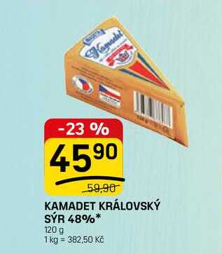KAMADET KRÁLOVSKÝ SÝR 48% 120 g