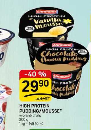 HIGH PROTEIN PUDDING/MOUSSE vybrané druhy 200 g