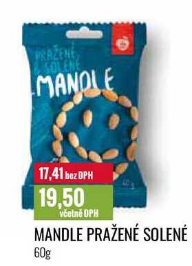 MANDLE PRAŽENÉ SOLENÉ 60g 