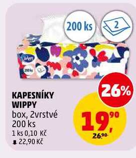 KAPESNÍKY WIPPY, 200 ks