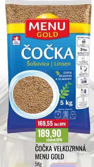 ČOČKA VELKOZRNNÁ MENU GOLD 5Kg 