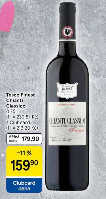 Tesco Finest Chianti finest Classico, 0,75 l