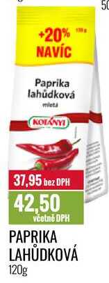 PAPRIKA LAHŮDKOVÁ 120g 