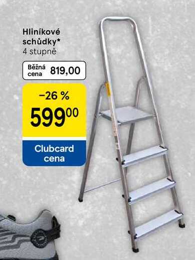 Hliníkové schůdky, 4 stupně  