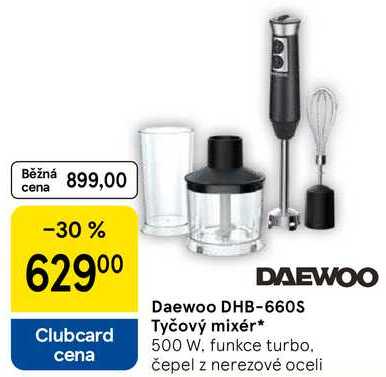 Daewoo DHB-660S Tyčový mixér, 500 W. funkce turbo. čepel z nerezové oceli 