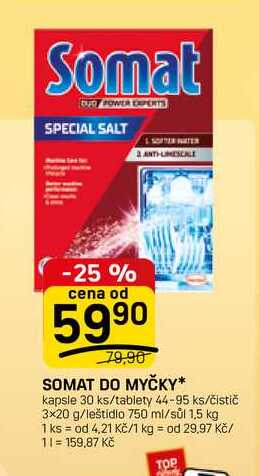 SOMAT DO MYČKY kapsle 30 ks/tablety 44-95 ks
