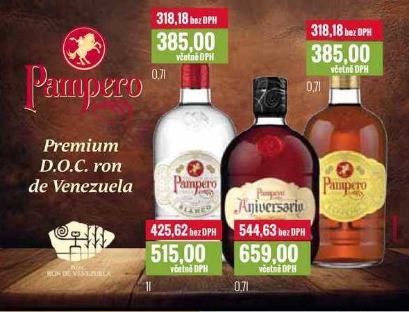 Pampero Premium D.O.C. ron de Venezuela 0,7l, 1l