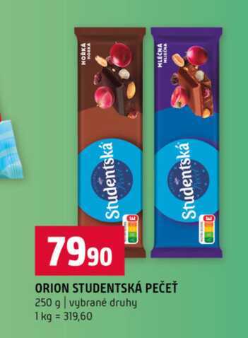 ORION STUDENTSKÁ PEČEŤ 250 g vybrané druhy 