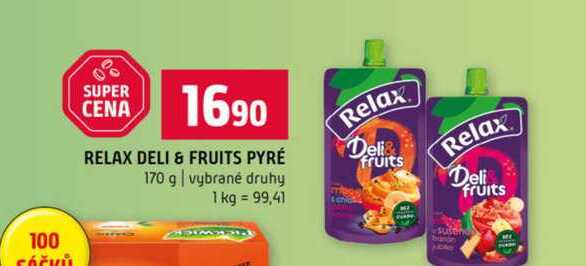 RELAX DELI & FRUITS PYRÉ 170 g vybrané druhy 