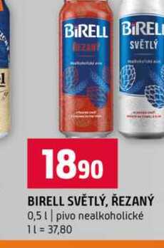 BIRELL SVĚTLÝ, ŘEZANÝ 0,5l pivo nealkoholické 
