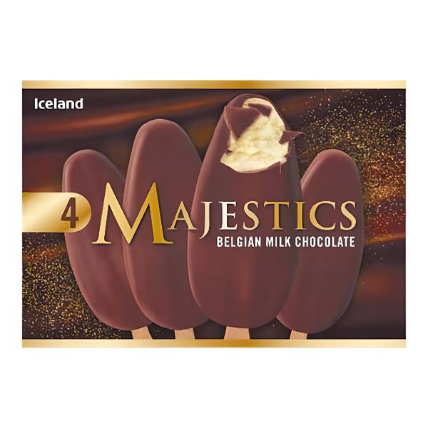 Iceland Majestics vanilková zmrzlina v mléčné belgické čokoládě 4ks