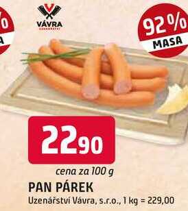 PAN PÁREK 100g
