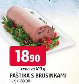 PAŠTIKA S BRUSINKAMI 100 g
