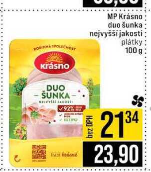 MP Krásno duo šunka nejvyšší jakosti plátky 100 g