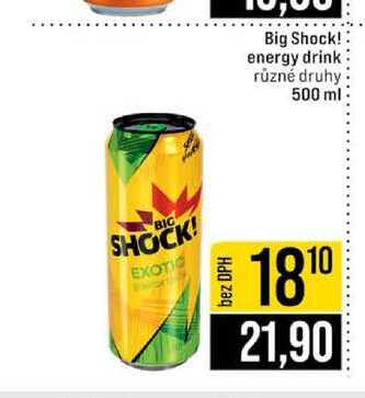 Big Shock! energy drink různé druhy 500 ml 