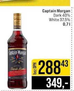 Captain Morgan Dark 40% White 37.5% 0,7l