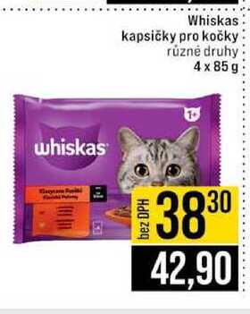 Whiskas kapsičky pro kočky různé druhy 4 x 85 g