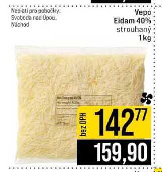 Vepo Eidam 40% strouhaný 1kg 