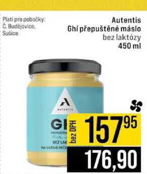 Autentis Ghi přepuštěné máslo bez laktózy 450 ml 