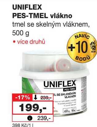 UNIFLEX PES-TMEL vlákno tmel se skelným vláknem, 500 g
