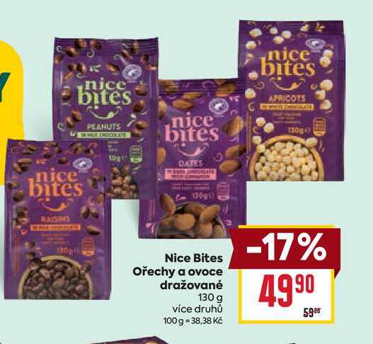 Nice Bites Ořechy a ovoce dražované 130 g