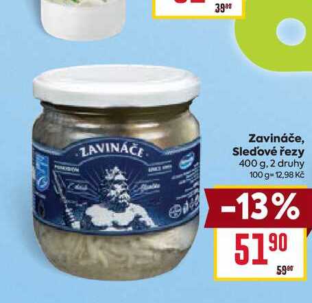 Zavináče, Sledové řezy 400 g