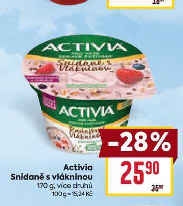 Activia Snídaně s vlákninou 170 g