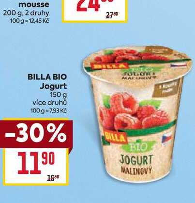BILLA BIO Jogurt 150 g